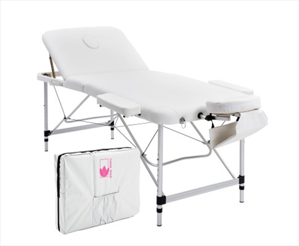 Portable Beauty Massage Table Bed Therapy Waxing 3 Fold 75cm Aluminium - White/Product Detail/Therapeutic