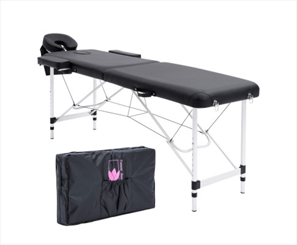 Portable Beauty Massage Table Bed Therapy Waxing 2 Fold 55cm Aluminium - Black/Product Detail/Therapeutic