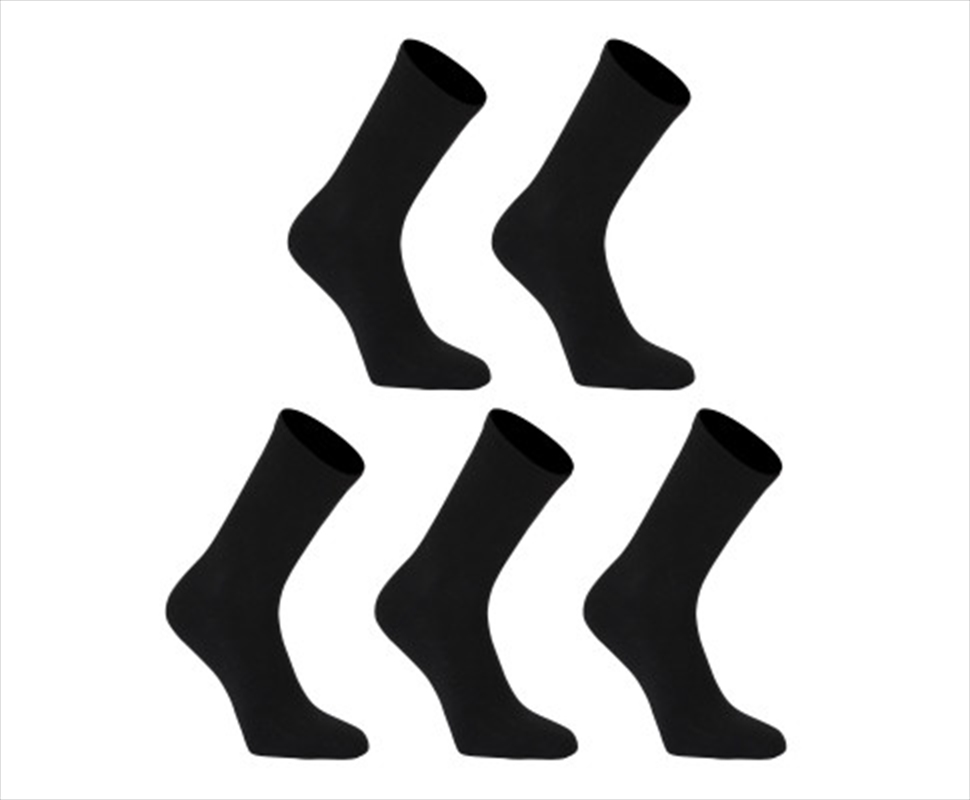 5 Pack Medium Black 3D Seamless Crew Socks Slim Breathable/Product Detail/Socks