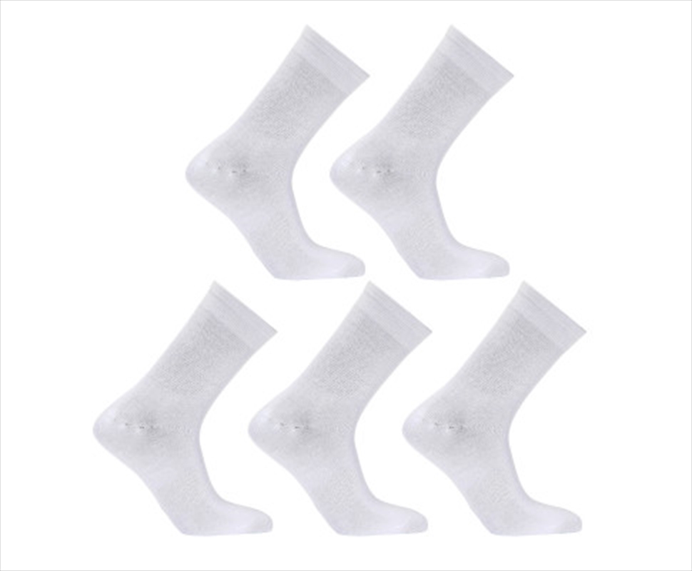 5 Pack Medium White 3D Seamless Crew Socks Slim Breathable/Product Detail/Socks