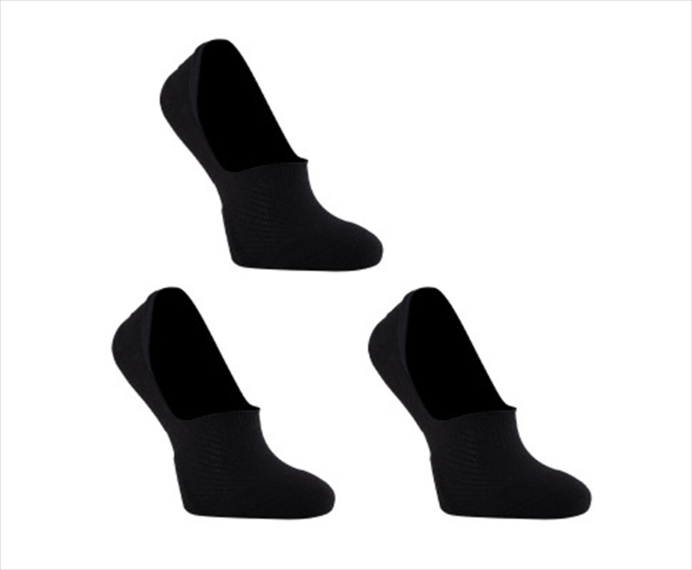 3 Pack Medium Black Cushion No Show Ankle Socks Non-Slip Breathable/Product Detail/Socks