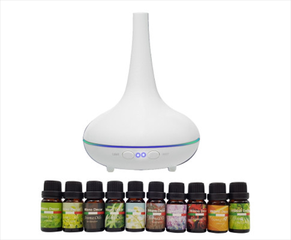 Aroma Diffuser Set With 10 Pack Diffuser Oils Humidifier Aromatherapy - White/Product Detail/Therapeutic