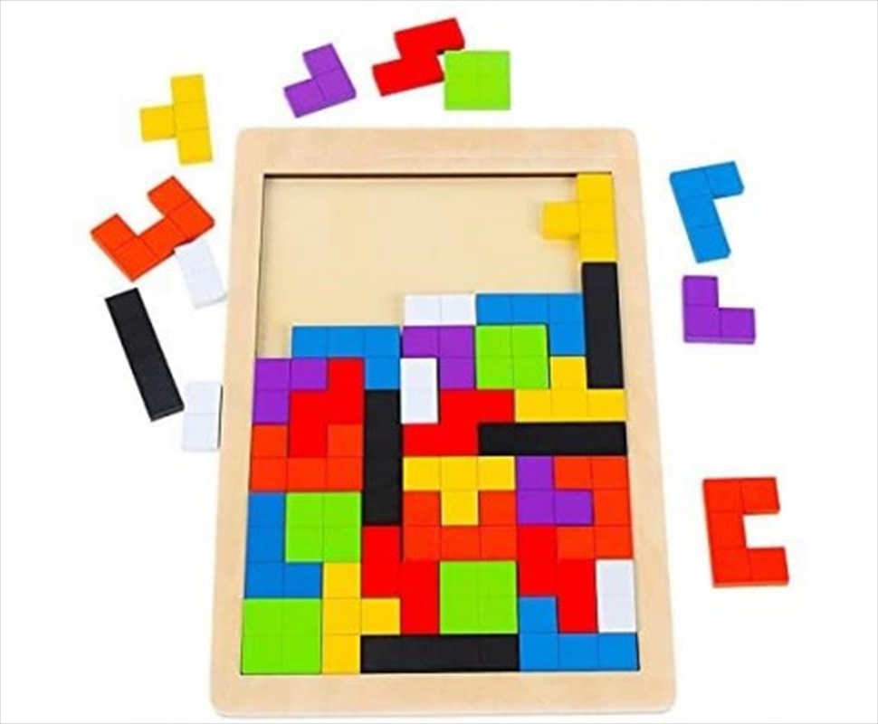 Buy 40 Pieces Wooden Blocks Puzzle Brain Teasers for Kids Online Sanity