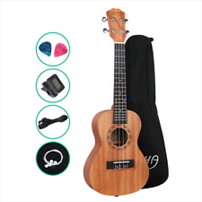 Alpha 26-inch Tenor Ukulele with Tuner - Natural/Product Detail/String Instruments
