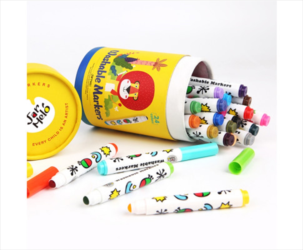 Buy Round Tip Washable Marker 24 Colours Online Sanity