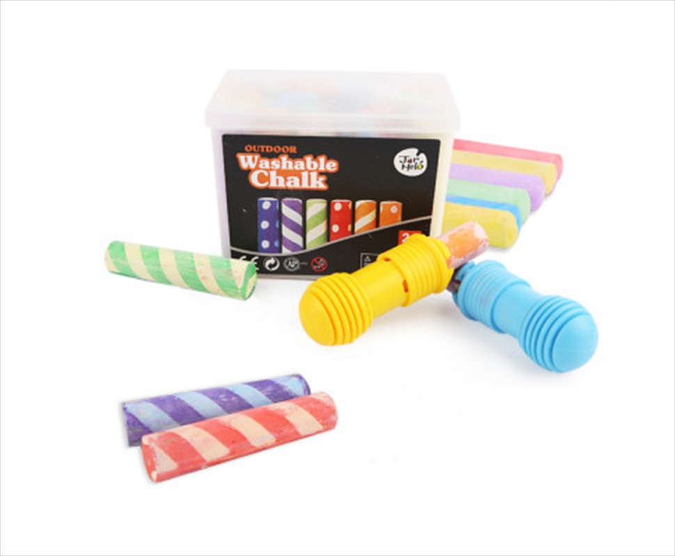 24 Washable Sidewalk Chalk With Two Holders/Product Detail/Arts & Craft
