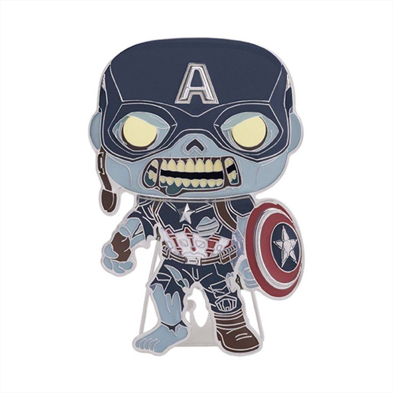 What If - Zombie Captain America 4" Pop! Enamel Pin/Product Detail/Buttons & Pins