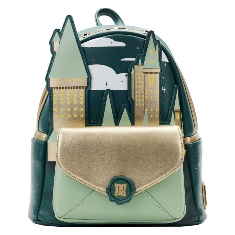 Loungefly Harry Potter - Golden Hogwarts Mini Backpack/Product Detail/Bags