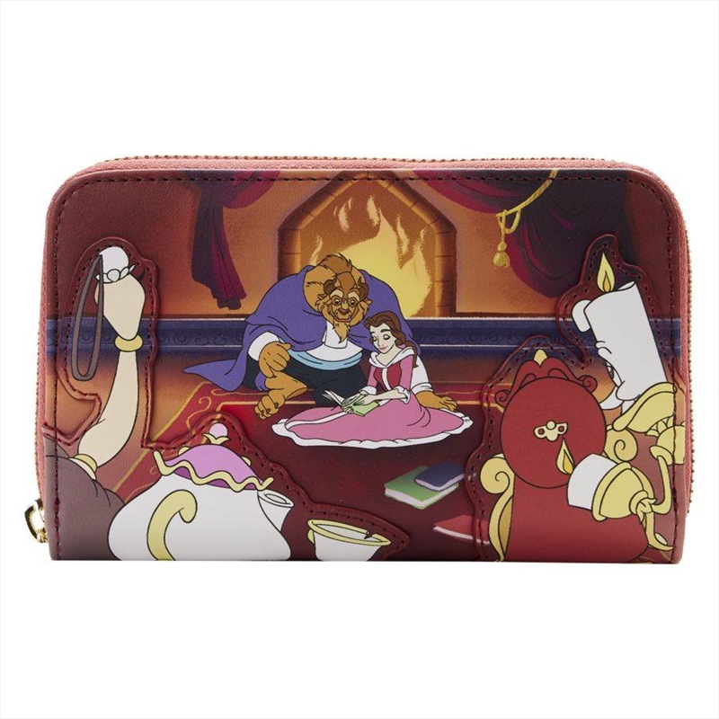 Loungefly Beauty and the Beast (1991) - Fireplace Scene Zip Around Purse/Product Detail/Wallets
