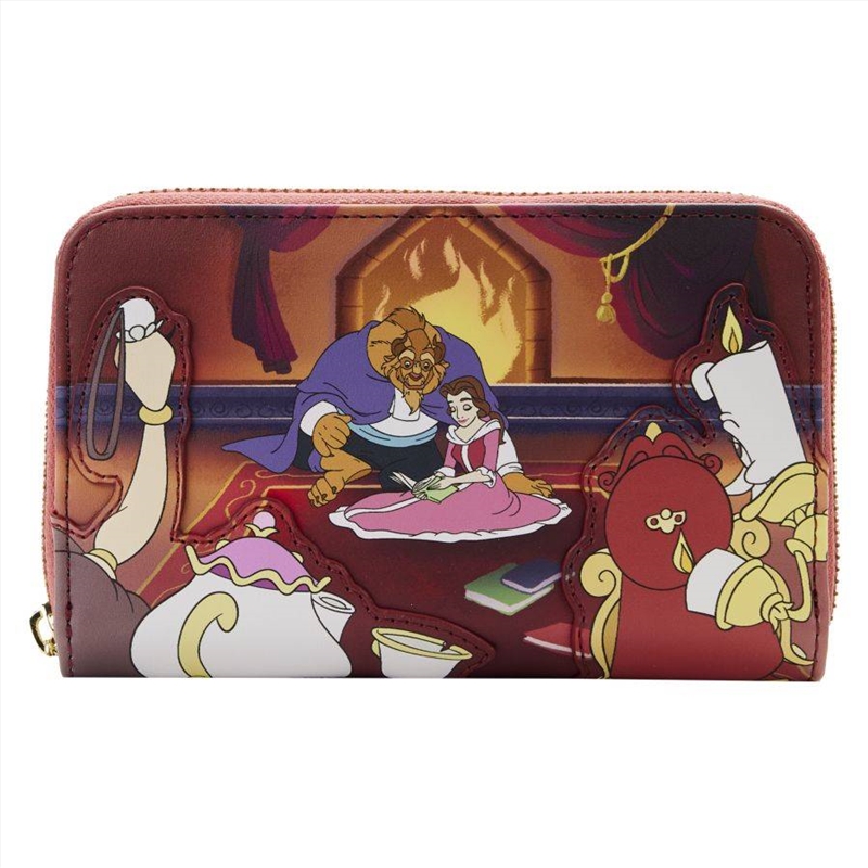 Loungefly Beauty and the Beast (1991) - Fireplace Scene Zip Around Purse/Product Detail/Wallets