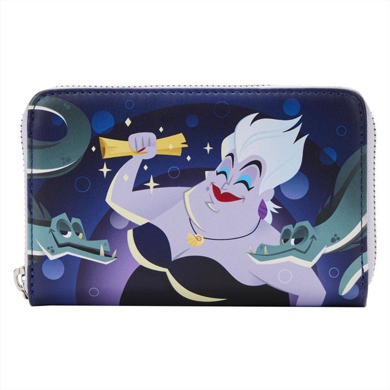 Loungefly The Little Mermaid (1989) - Ursula Lair Glow Zip Around Purse/Product Detail/Wallets