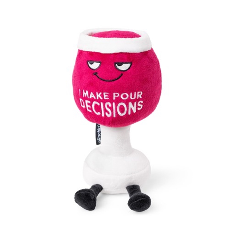 Punchkins “I Make Pour Decisions” Plush Red Wine/Product Detail/Plush Toys
