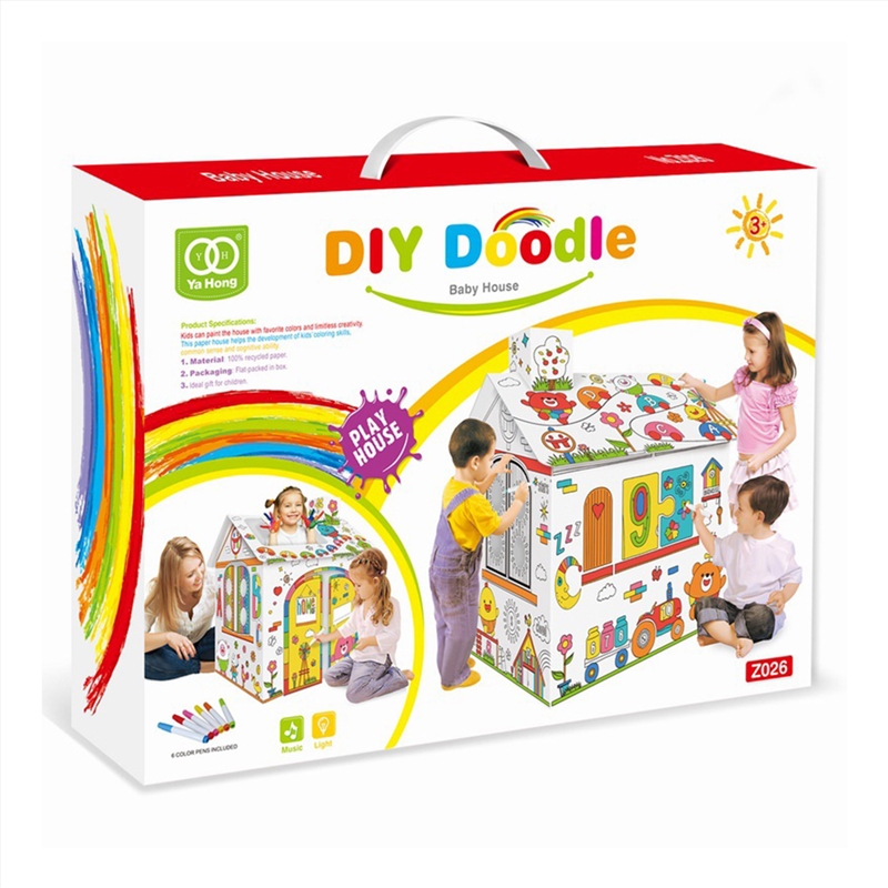 Large Cardboard Coloring House/Product Detail/Arts & Craft