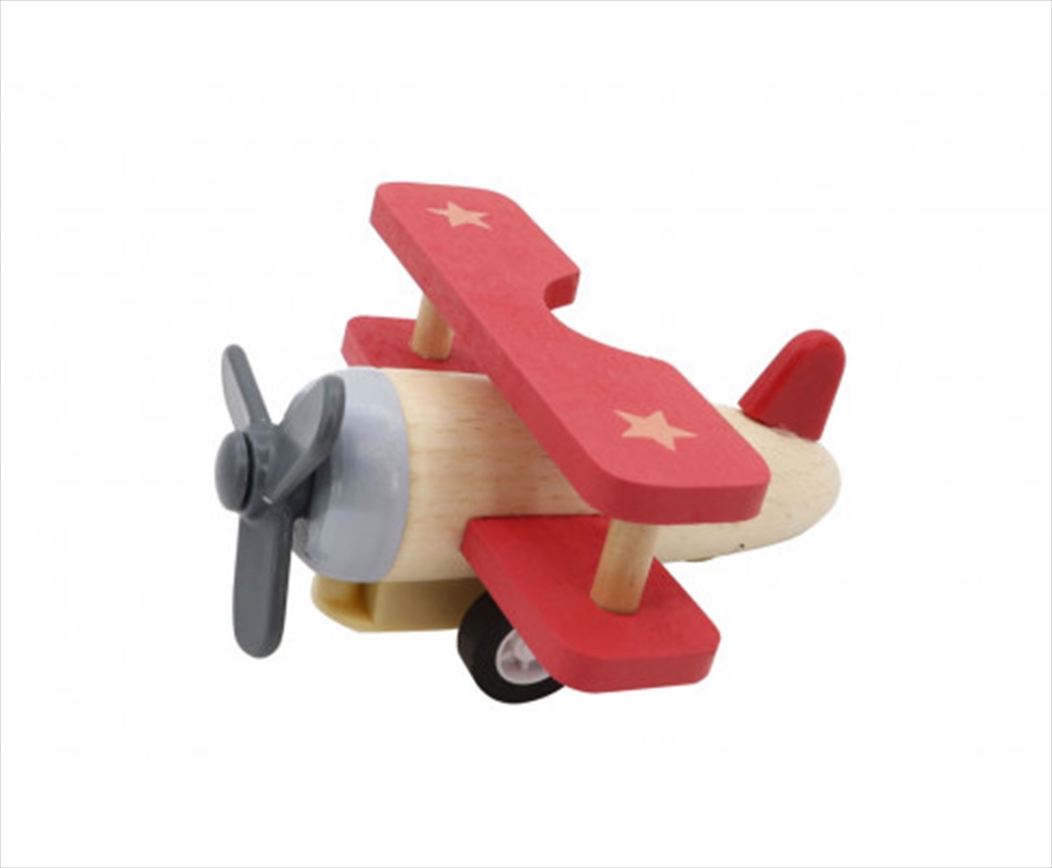 Retro Pull Back Biplane - Red/Product Detail/Toys