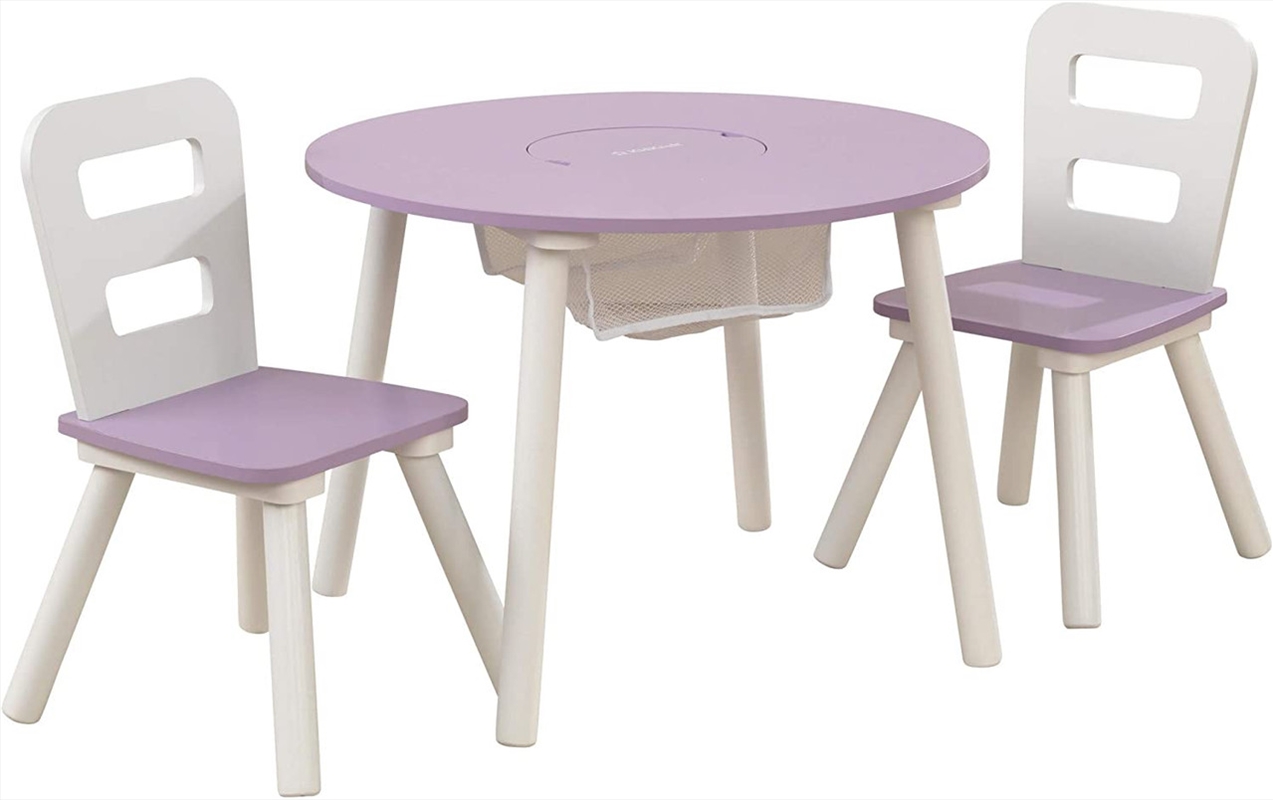 Round Table With 2 Chairs - Lavender/Product Detail/Homewares