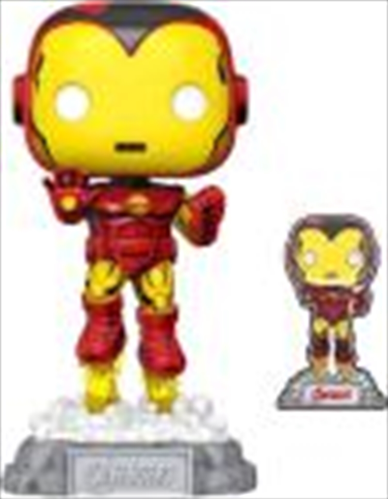 Marvel Comics - Iron Man Avengers 60th US Exclusive Pop! Vinyl with Pin [RS]/Product Detail/Deluxe Pop Vinyl