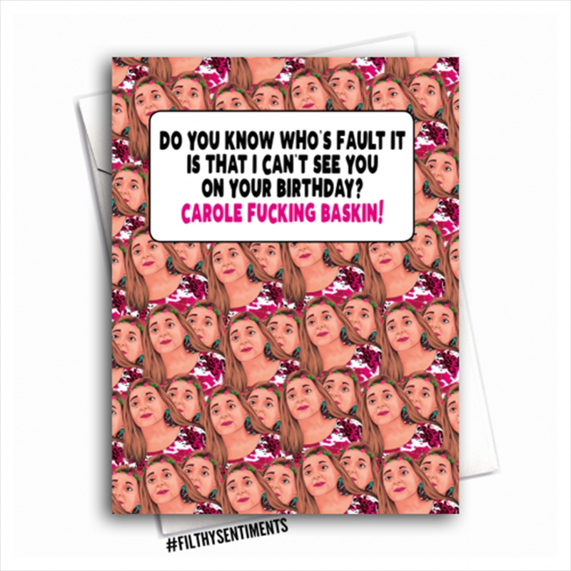 Filthy Sentiments – Tiger King Carole Baskin Can’t See You Card/Product Detail/Greeting Cards