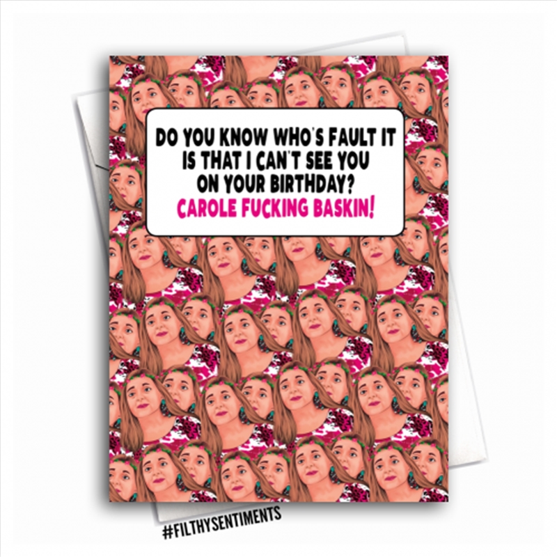 Filthy Sentiments – Tiger King Carole Baskin Can’t See You Card/Product Detail/Greeting Cards