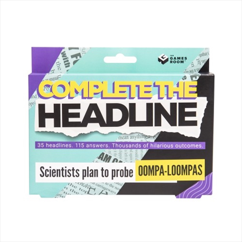 Fizz Creations – Complete the Headline Game/Product Detail/Card Games