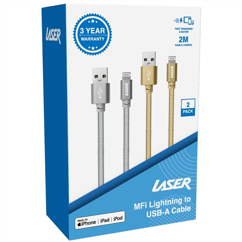 Laser Lightning To Usb-A Gold/Silver Glitter Cable/Product Detail/Consoles & Accessories