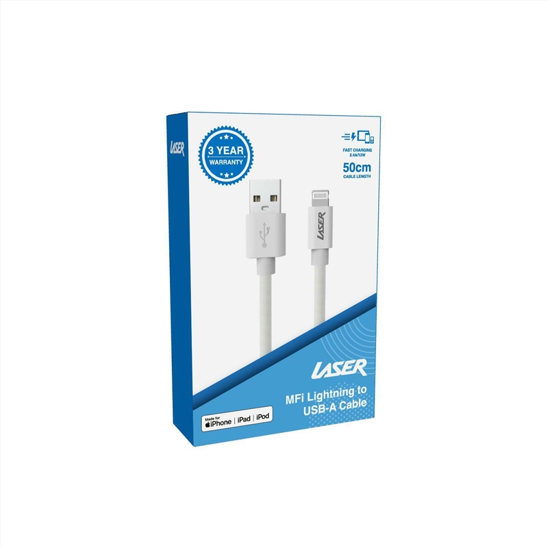 Laser Lightning To Usb-A Cable White Cable/Product Detail/Consoles & Accessories