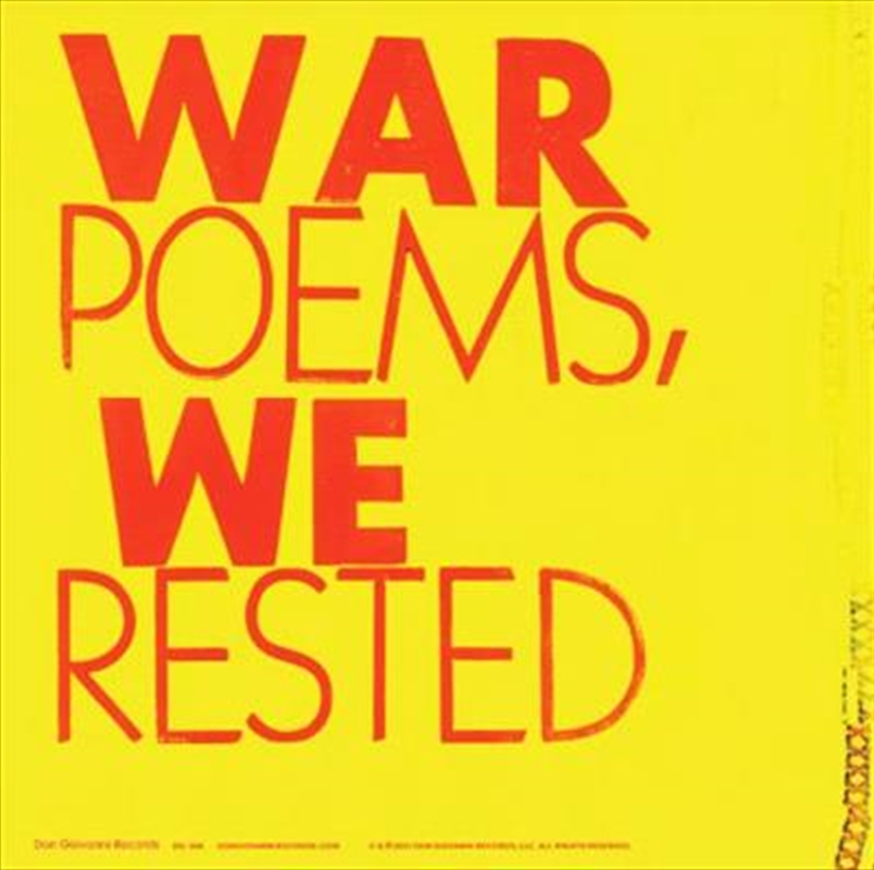 War Poems We Rested/Product Detail/Alternative