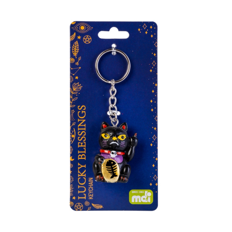 Rude Lucky Cat Keychain/Product Detail/Keyrings