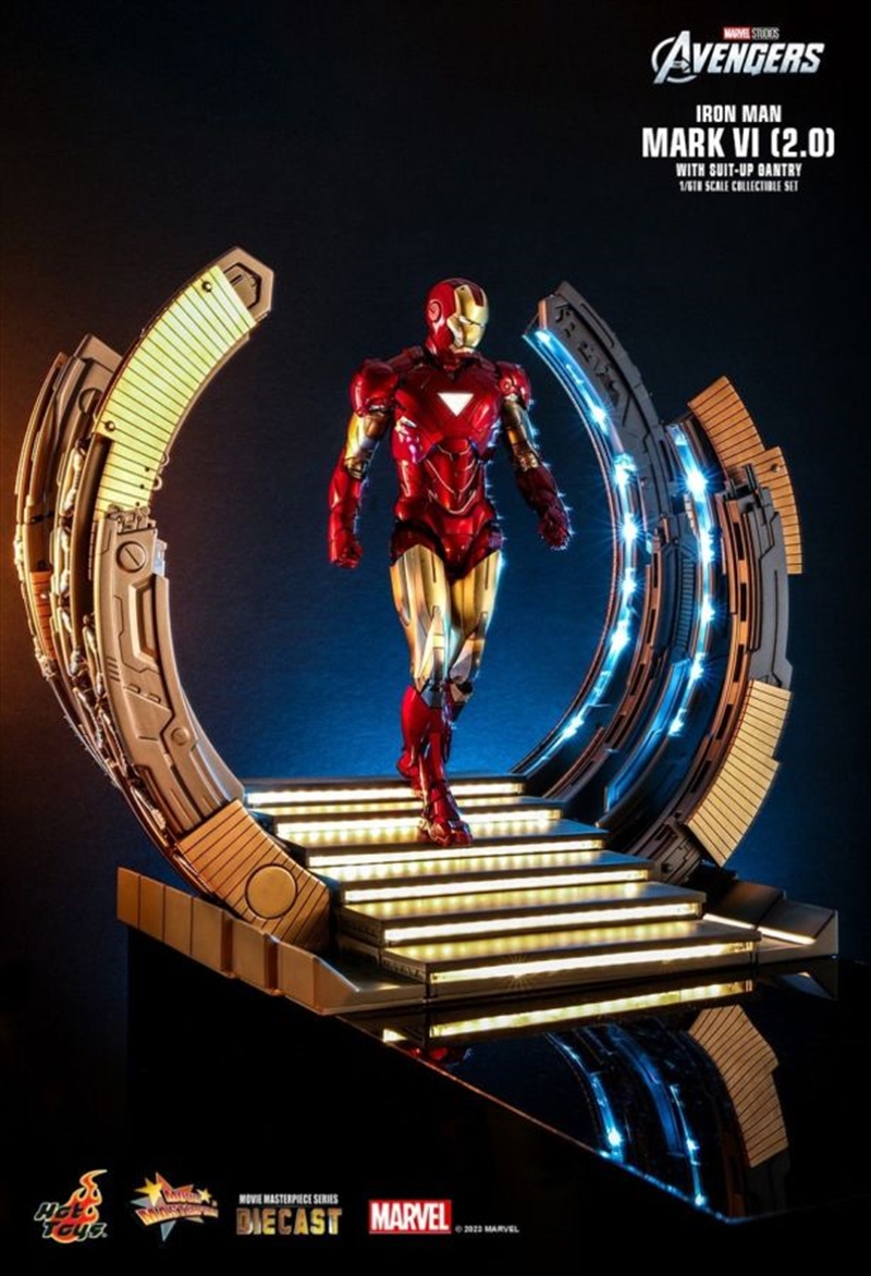 Iron Man - Iron Man Mk VI (2.0) w/Suit-up Gantry 1:6 Scale Set/Product Detail/Figurines