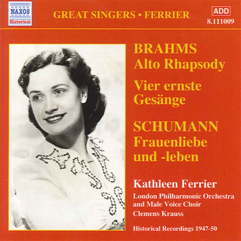 Va: Brahms: Alto Rhapsody/Schu/Product Detail/Classical