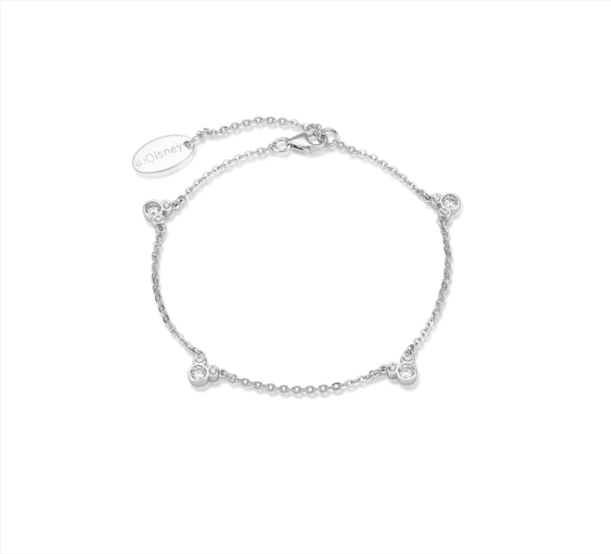 Precious Metal Mickey Mouse CZ Bracelet - Silver/Product Detail/Jewellery