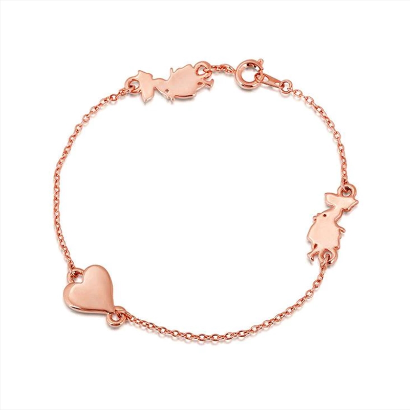 Alice in Wonderland Heart Bracelet - Rose Gold/Product Detail/Jewellery