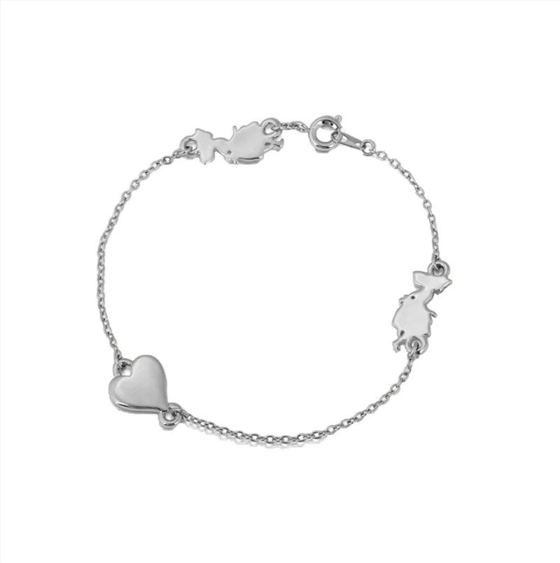 Alice in Wonderland Heart Bracelet - Silver/Product Detail/Jewellery