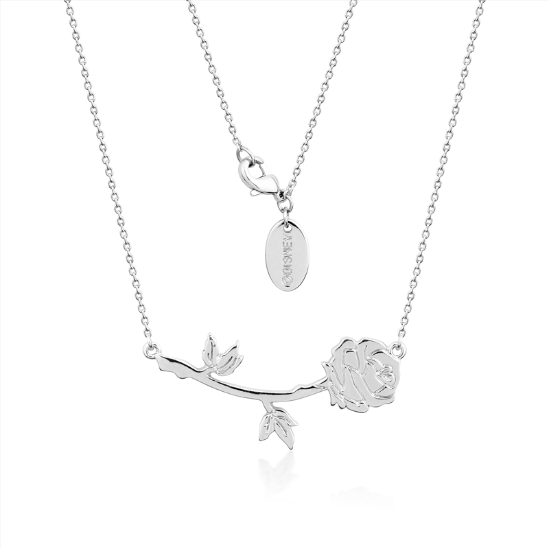 Disney Beauty And The Beast Rose Necklace - Silver/Product Detail/Jewellery
