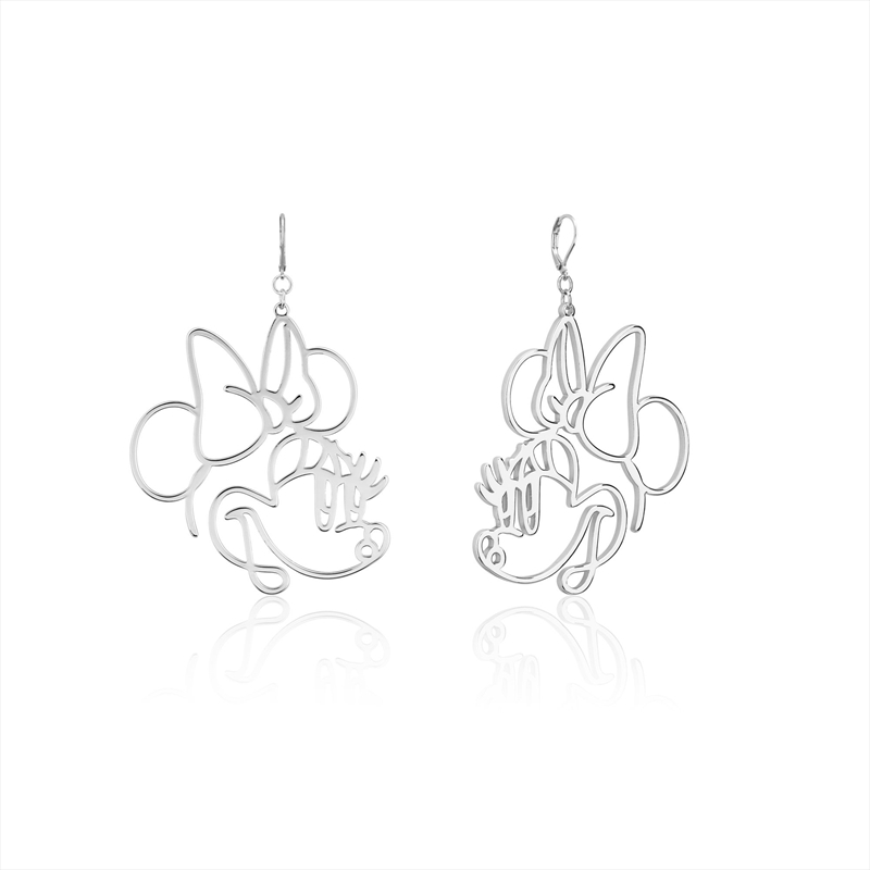 Minnie Mouse Wire Style Drop Earrings - Silver/Product Detail/Jewellery