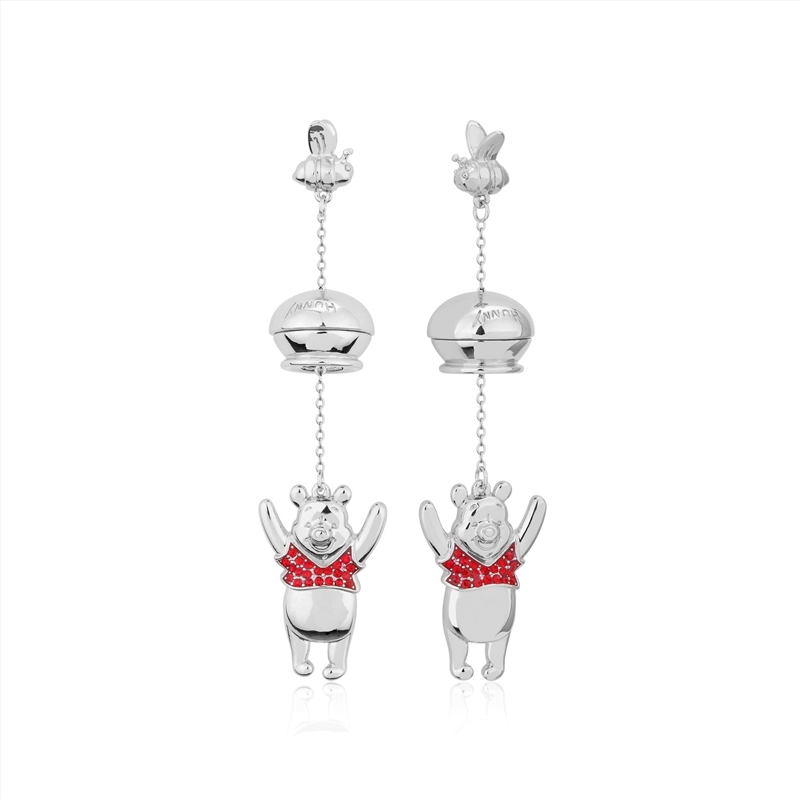 Disney Winnie The Pooh Hunny Pot Drop Earrings - Silver/Product Detail/Jewellery