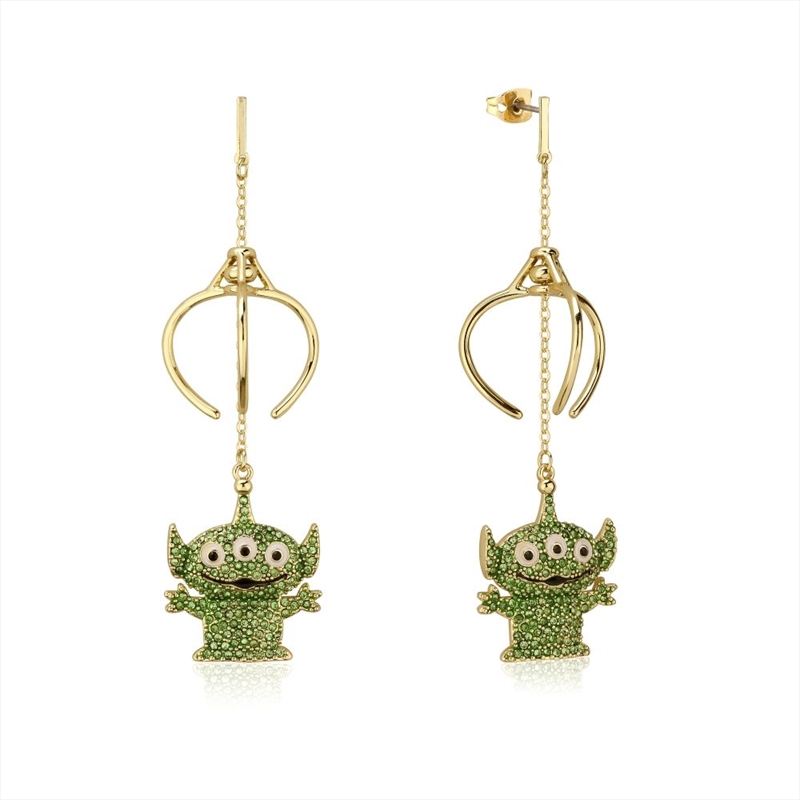 Disney Pixar Toy Story Alien Crystal Drop Earrings - Gold/Product Detail/Jewellery
