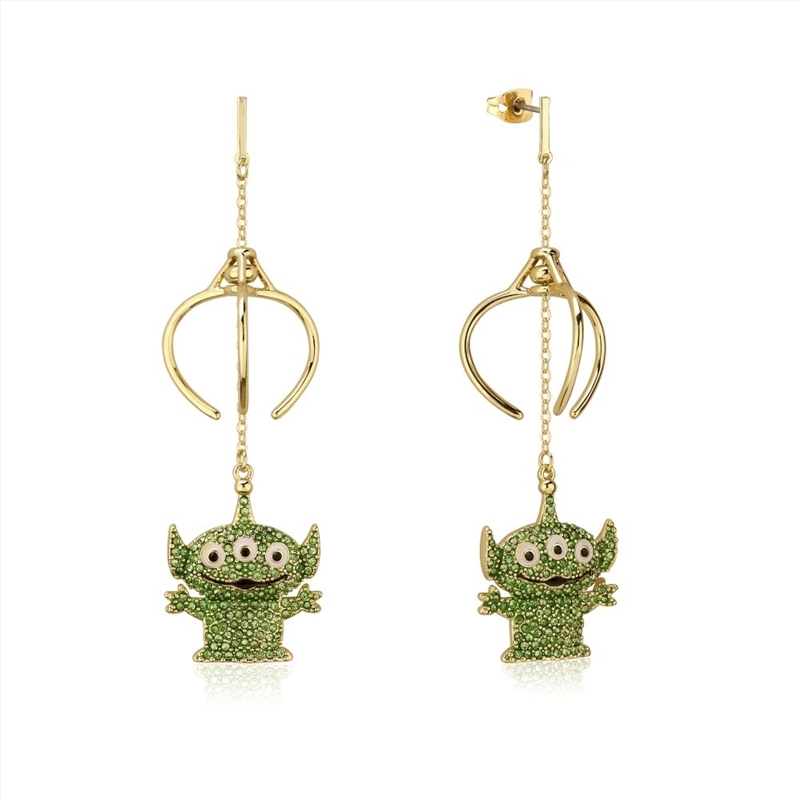 Disney Pixar Toy Story Alien Crystal Drop Earrings - Gold/Product Detail/Jewellery