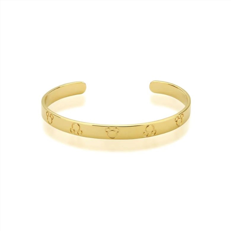 Precious Metal Mickey Mouse Bangle Cuff Bracelet Adult - Gold/Product Detail/Jewellery