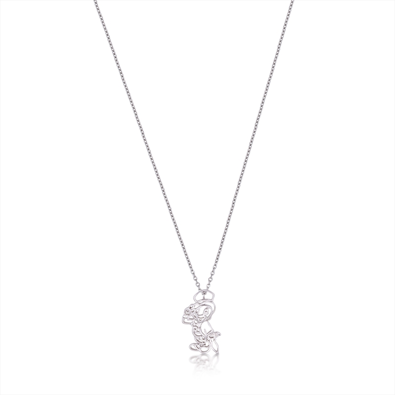 Pinocchio Jiminy Cricket Outline Necklace - Silver/Product Detail/Jewellery