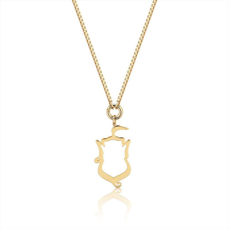 Disney Aladdin Genie Outline Necklace - Gold/Product Detail/Jewellery