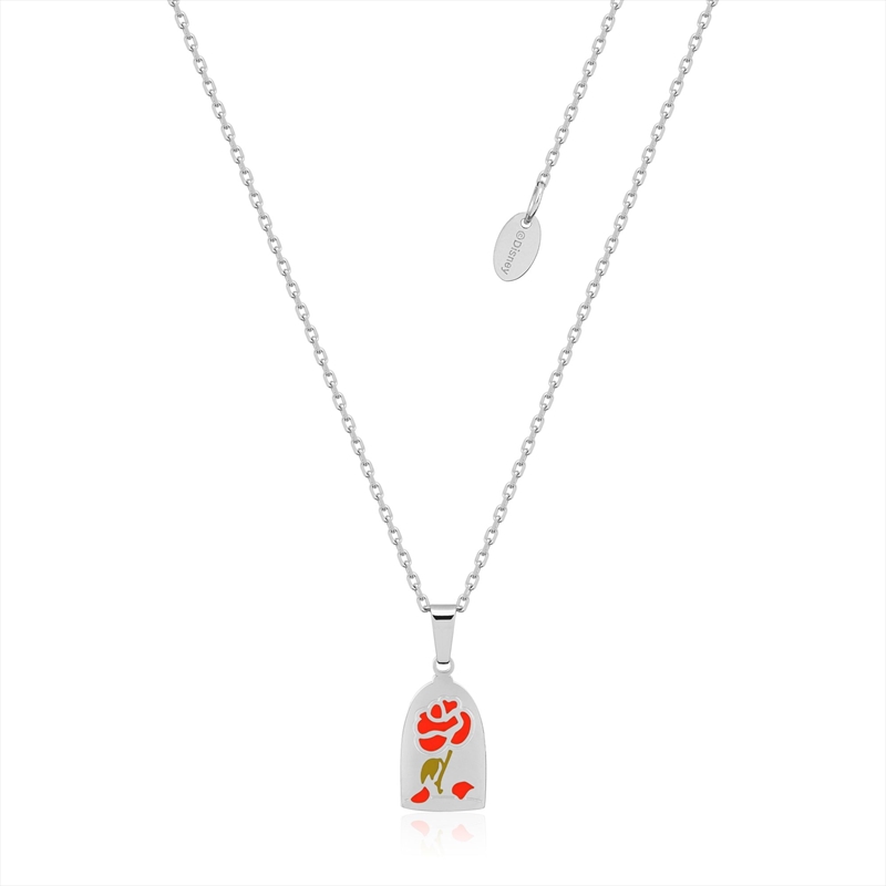 Beauty and the Beast  Enchanted Rose Necklace - Silver/Product Detail/Jewellery