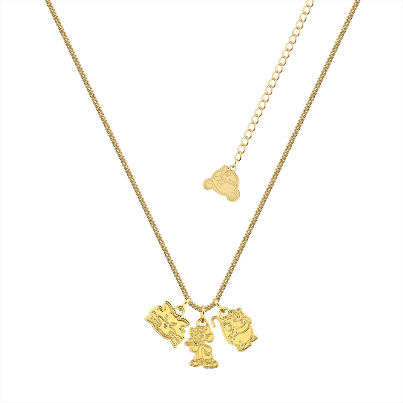 Disney Princess Cinderella Trio Charm Necklace Jaq, Gus & Lucifer - Gold/Product Detail/Jewellery