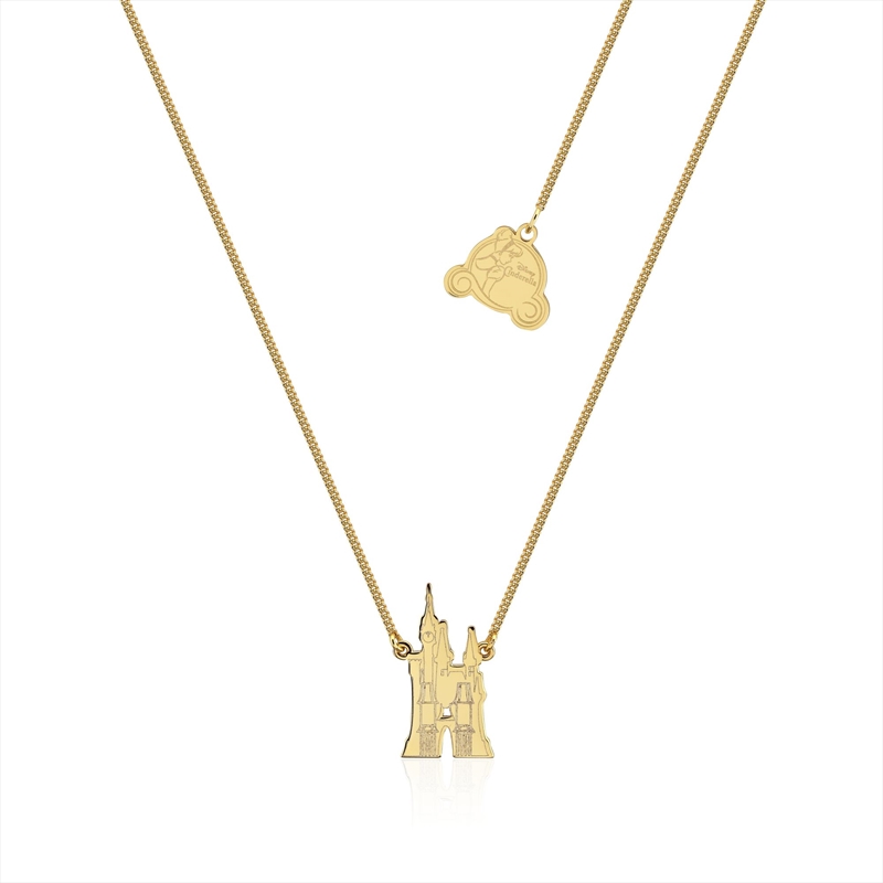 Disney Princess Precious Metal Cinderella Castle Necklace - Gold/Product Detail/Jewellery