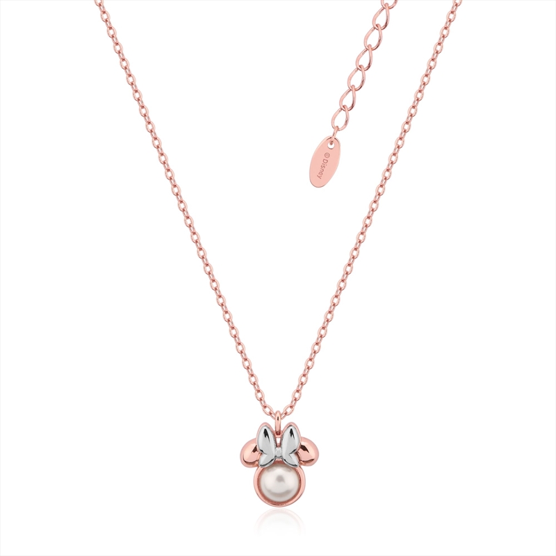 Precious Metal Minnie Mouse Pearl Necklace - Rose/Product Detail/Jewellery