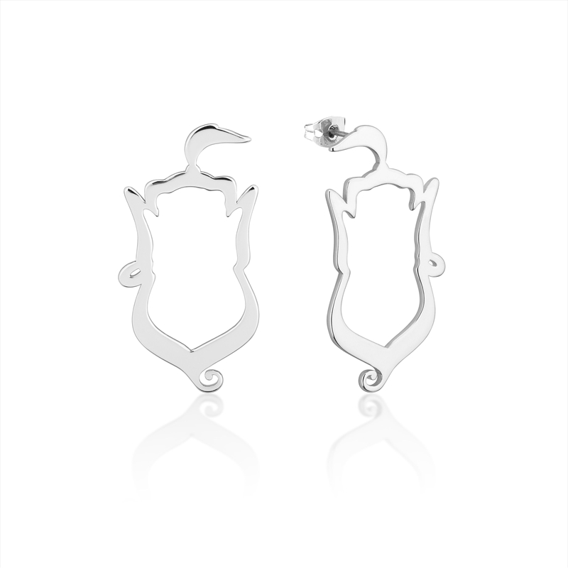 Disney Aladdin Genie Outline Earrings - Silver/Product Detail/Jewellery