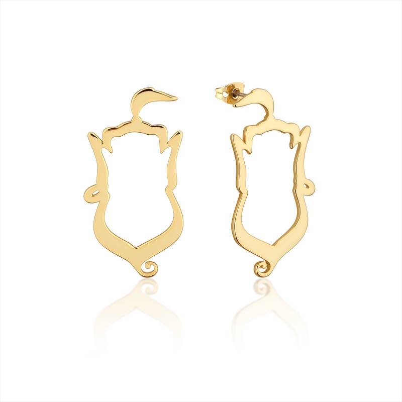 Disney Aladdin Genie Outline Earrings - Gold/Product Detail/Jewellery