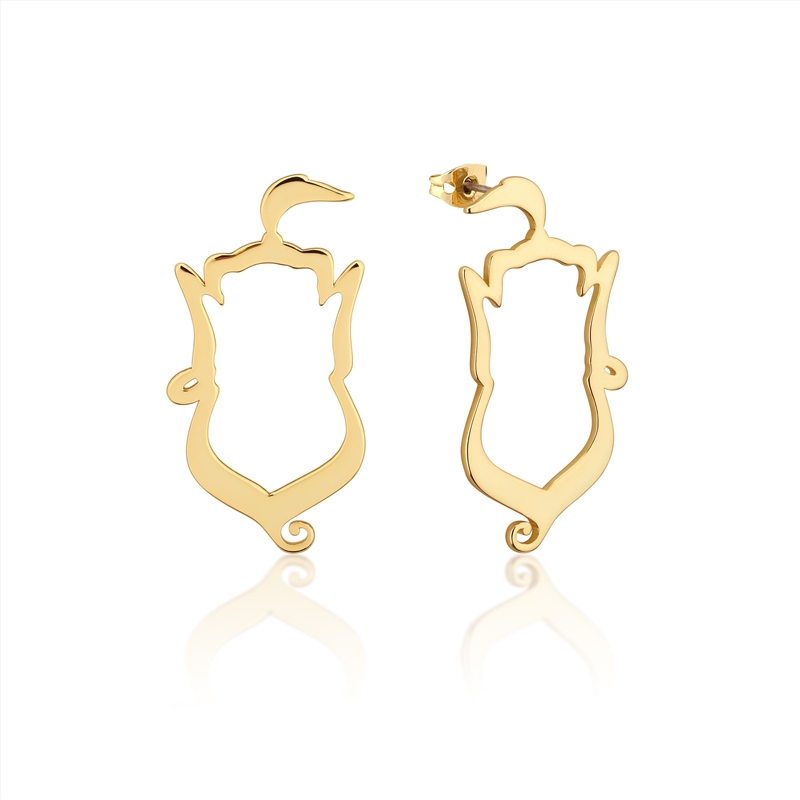 Disney Aladdin Genie Outline Earrings - Gold/Product Detail/Jewellery