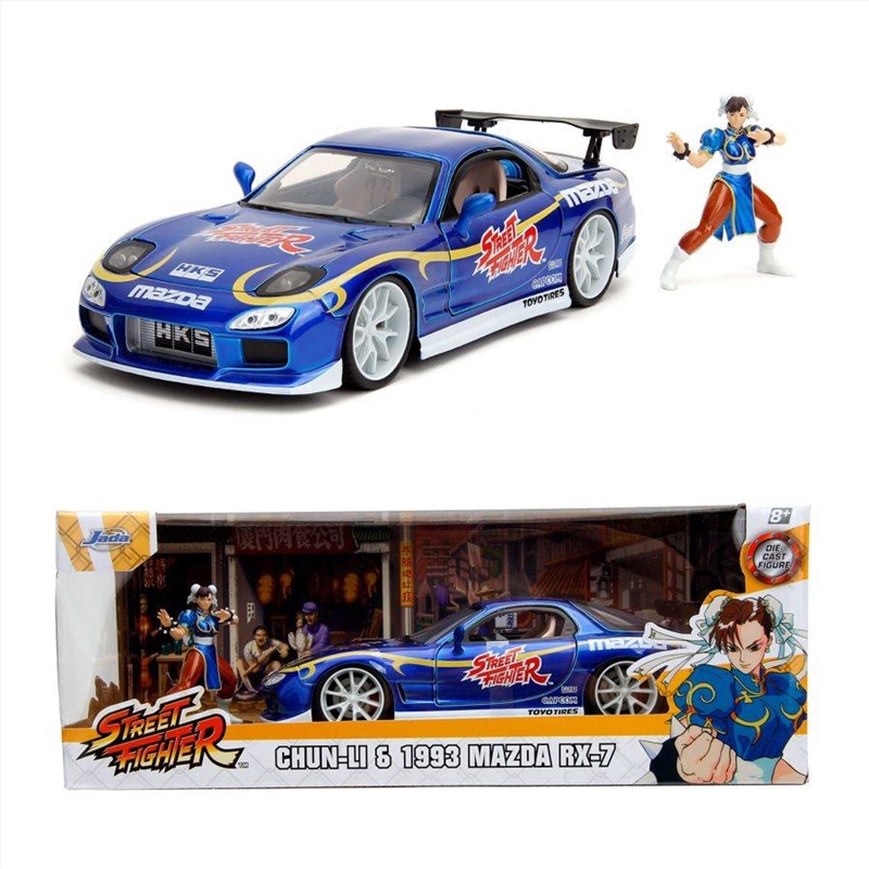 Street Fighter - Mazda RX-7 (1993) 1:24 Scale with Chun-Li Figure/Product Detail/Figurines