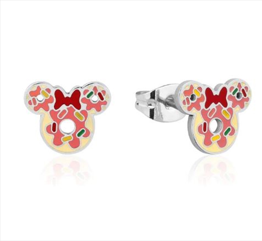 ECC Minnie Mouse Donut Enamel Stud Earrings/Product Detail/Jewellery