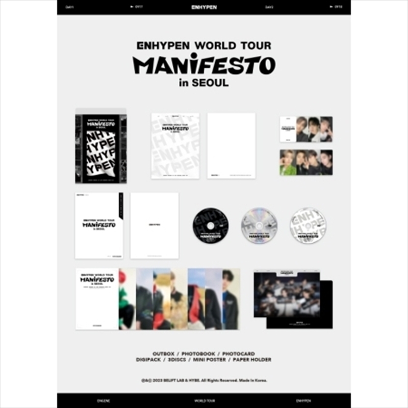 Enhypen World Tour Manifesto In Seoul/Product Detail/World